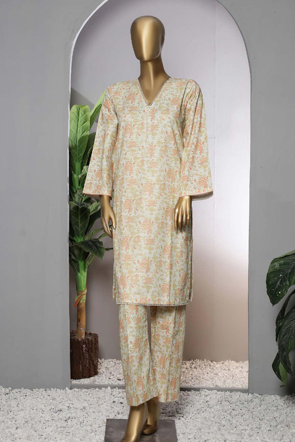 Janaan by Bin Saeed Stitched 2 Piece Printed Khaddar Collection'2022-KKF-041-Pista