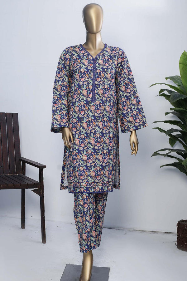 Janaan by Bin Saeed Stitched 2 Piece Printed Khaddar Collection'2022-KKF-034-Blue