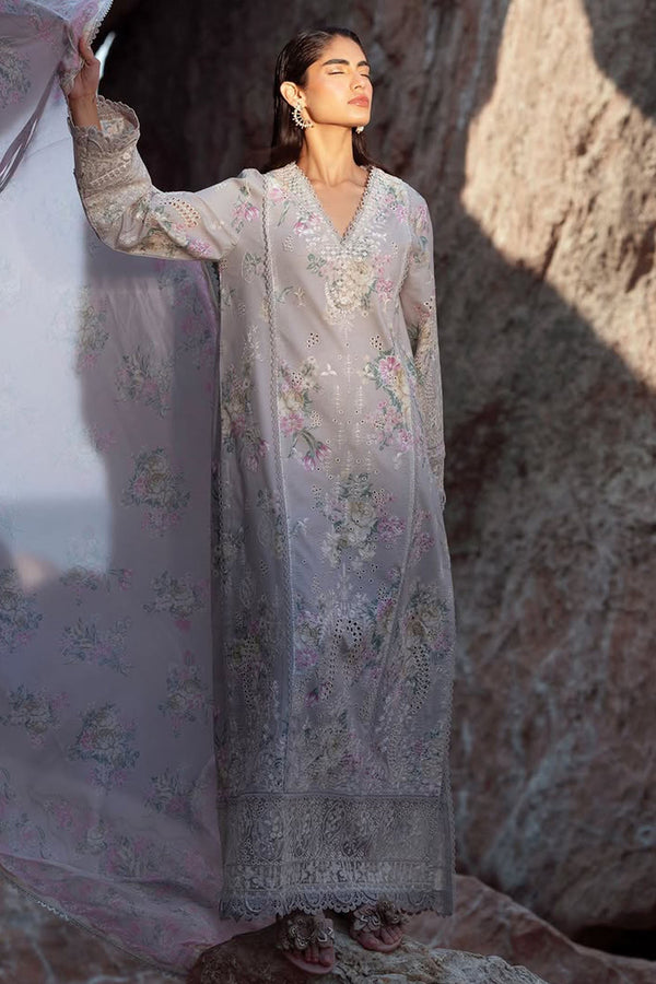 Summer Together By Afrozeh Unstitched 3 Piece Lawnkari Vol-03 Collection-AL-01-Keshi - Light Purple