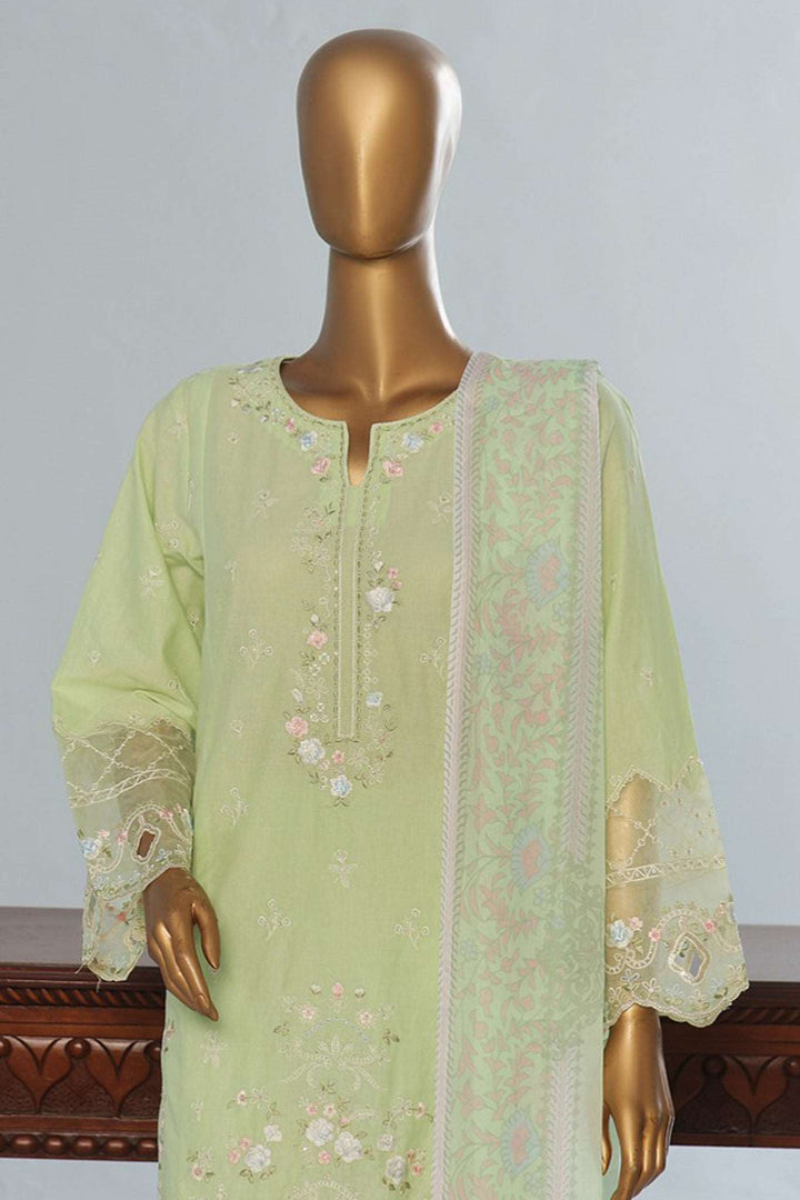 Bin Saeed Stitched 3 Piece Luxury Emb Cotton Vol-04 Collection'2024-LF-1153-Pista