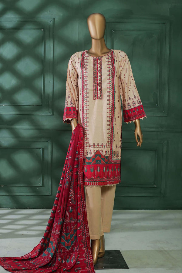 Bin Saeed Stitched 3 Piece Printed Linen Collection'2022-LIN-5439-Skin