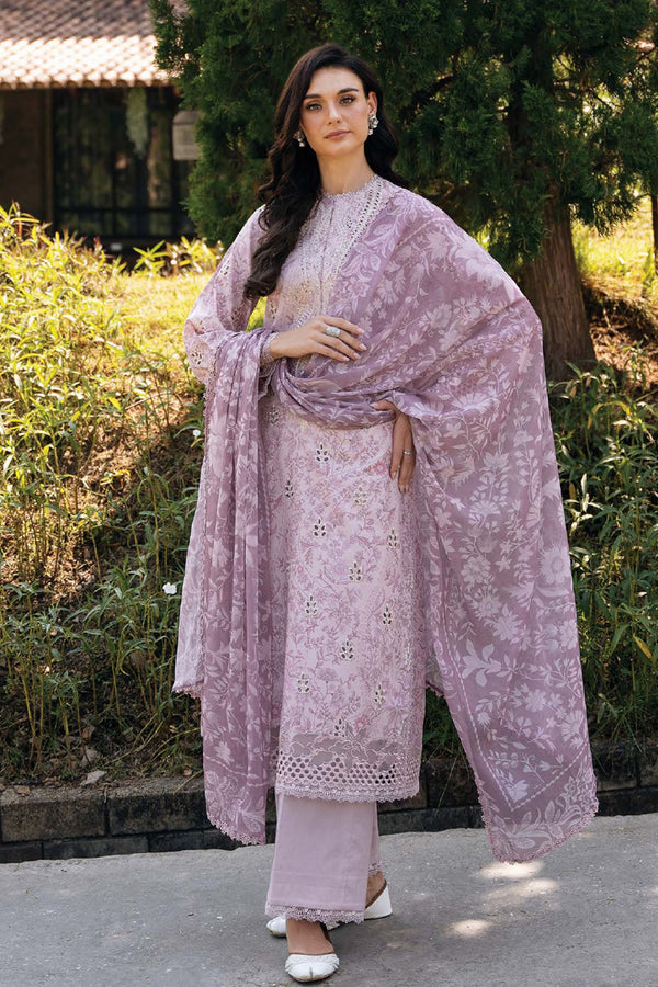 Damask By Afrozeh Unstitched 3 Piece Summer Edit Collection-AL-03-B-Lunetta - Lilac