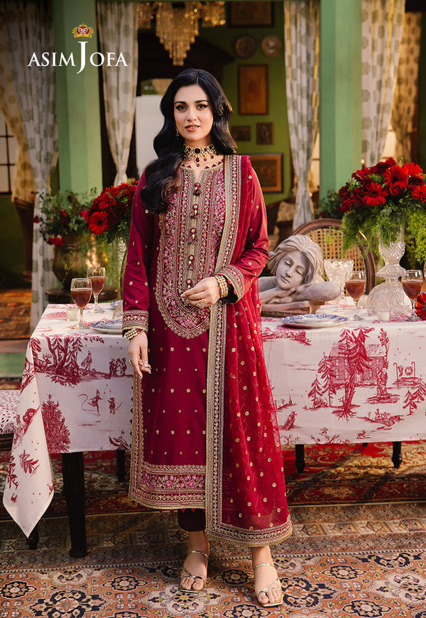 Asim Jofa Afsanay - Luxury Pret Ajlp-06 Embroidered Twisted Lawn 3Pcs