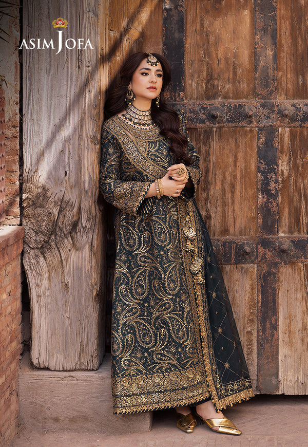 Asim Jofa Chikankari Eid '24 Ajce-03 Embroidered Paper Cotton 3 Pcs