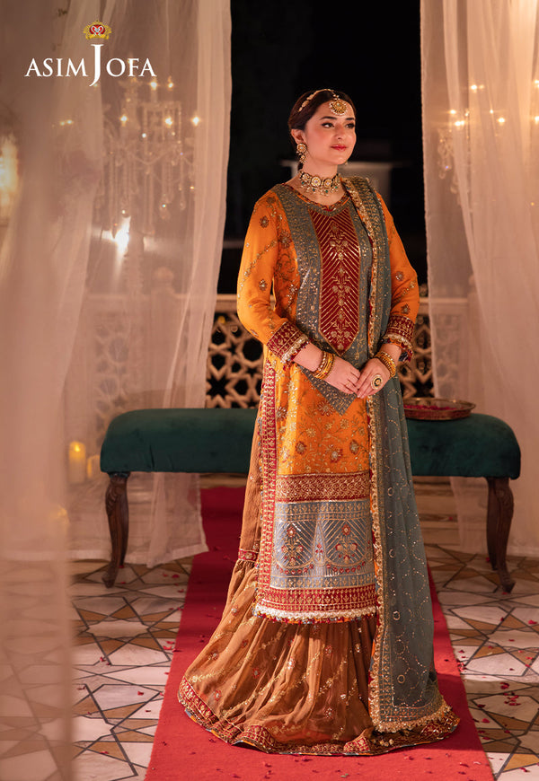 Asim Jofa Chandni Raatein Ajcr-07 Embroidered Chiffon 3 Pcs