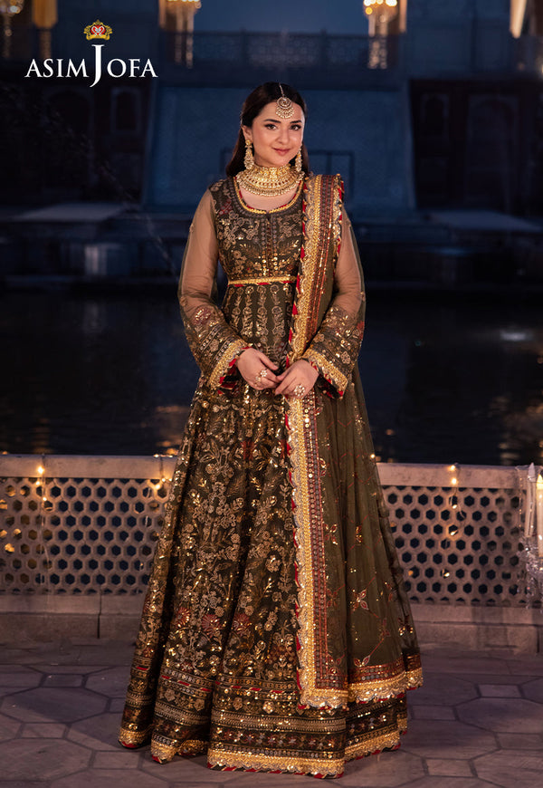 Asim Jofa Chandni Raatein Ajcr-09 Embroidered Net 3 Pcs
