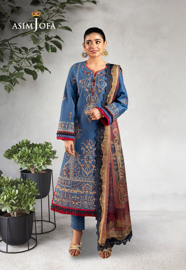 Asim Jofa Rania Jofa Jacquard Festive Ajra-27 Embroidered Jacquard 3 Pcs