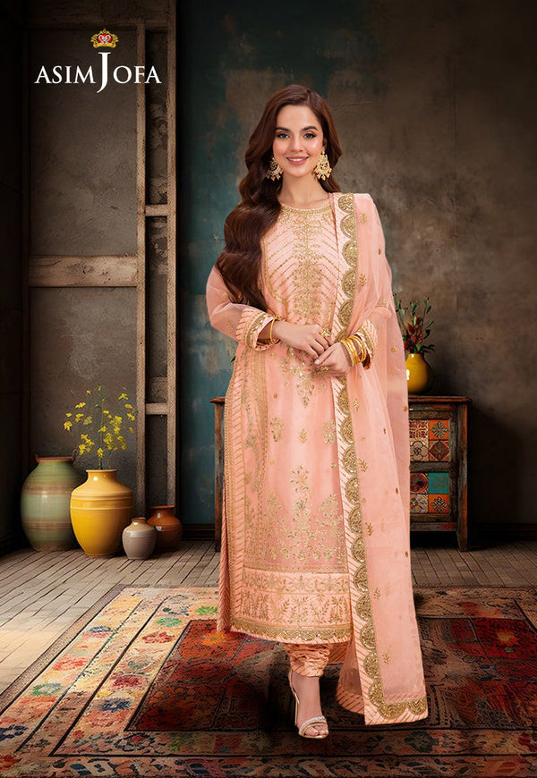 Asim Jofa Pyaar Diyan Gallan Ajem-20 Embroidered Organza 3 Pcs