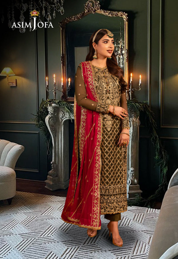 Asim Jofa Chamak Damak Ajcd-27 Embroidered Chiffon 3 Pcs