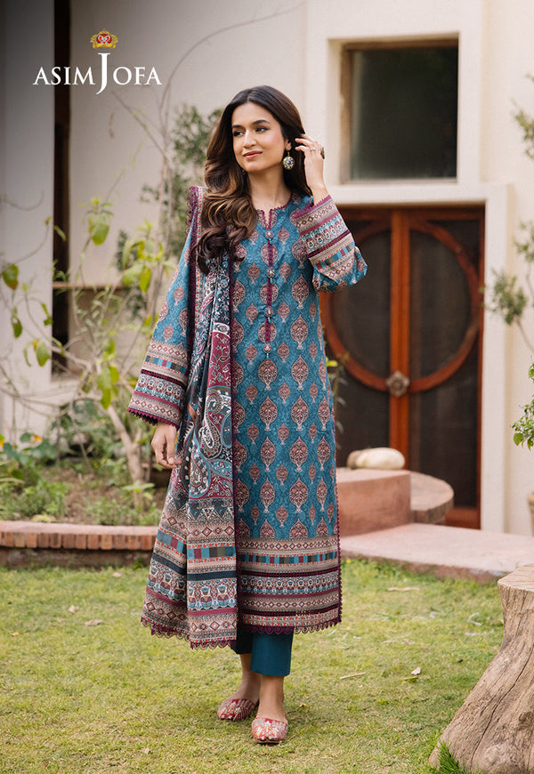 Asim Jofa Prints 2 Ajbu-14 Printed Lawn 3 Pcs