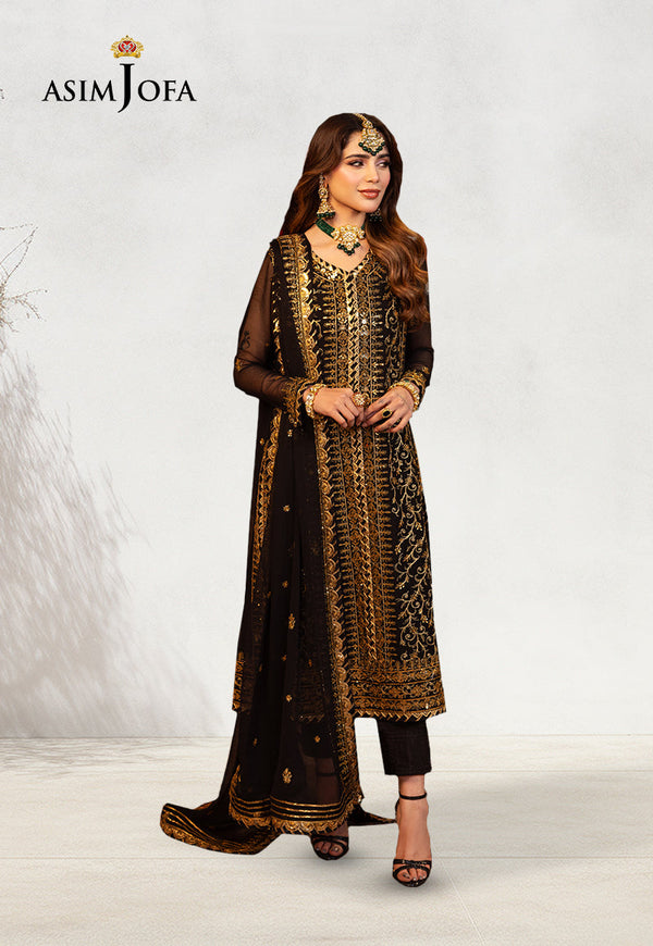 Asim Jofa Chamak Damak Ajcd-19 Embroidered Chiffon 3 Pcs