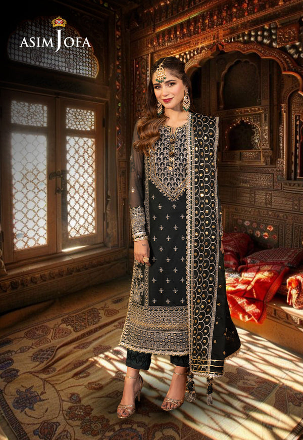 Asim Jofa Chamak Damak Ajcd-06 Embroidered Chiffon 3 Pcs