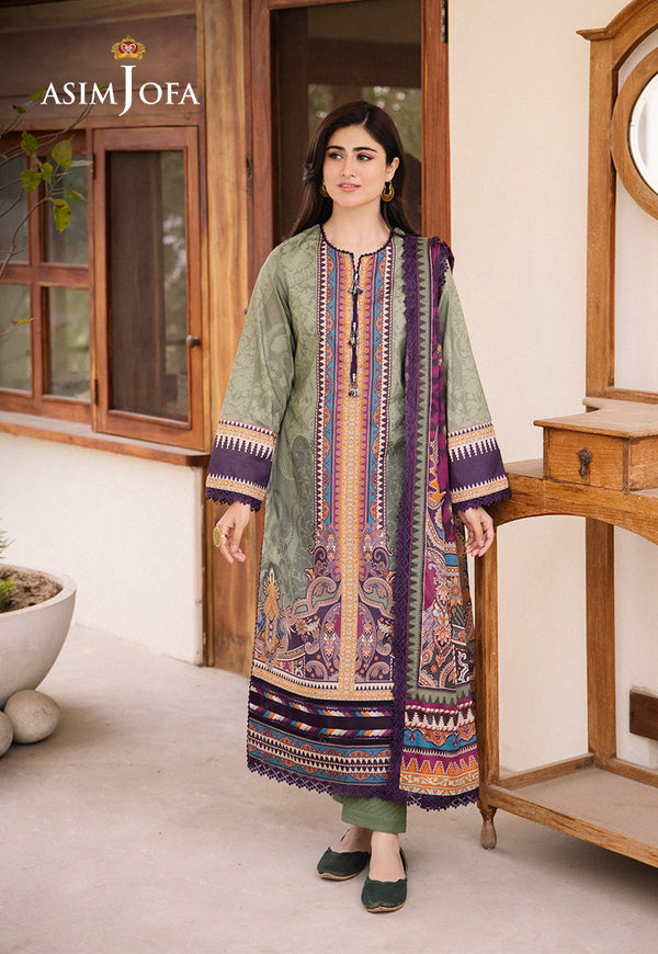 Asim Jofa Prints 2 Ajbu-13 Printed Lawn 3 Pcs