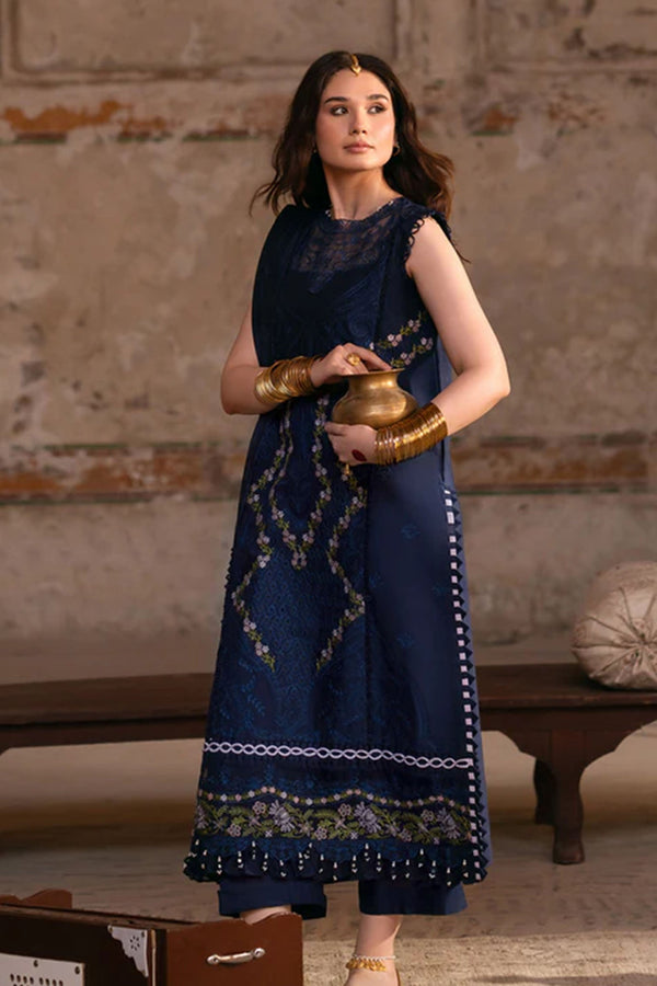 Mastani By Parishay Unstitched 3 Piece Emb Lawn Vol-02 Collection'2025-MI-05 - Navy Blue