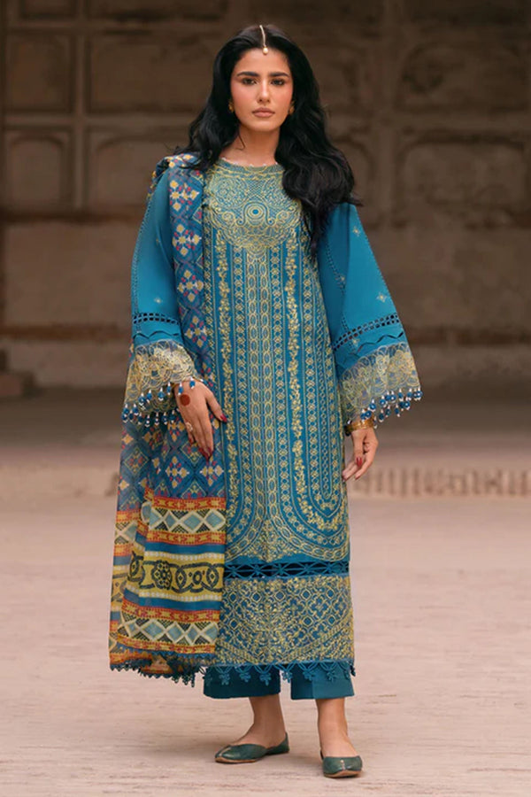 Mastani By Parishay Unstitched 3 Piece Emb Lawn Vol-02 Collection'2025-MI-07 - Sea Green