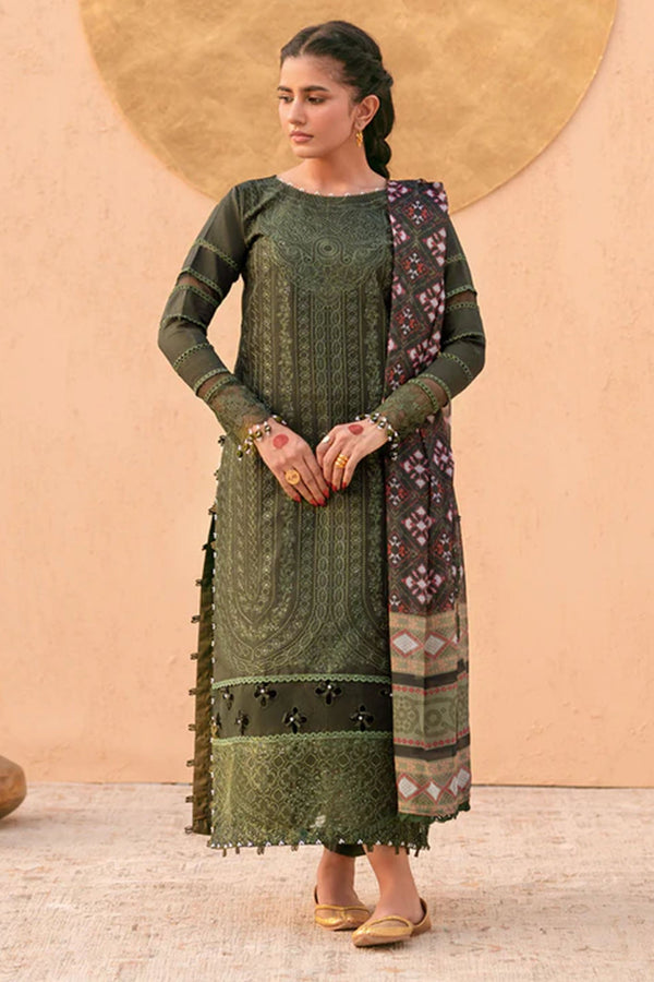 Mastani By Parishay Unstitched 3 Piece Emb Lawn Vol-02 Collection'2025-MI-08 - Mehndi