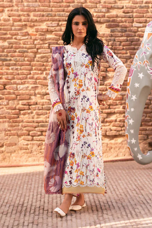 Mastani By Parishay Unstitched 3 Piece Emb Lawn Vol-02 Collection'2025-MI-10 - White