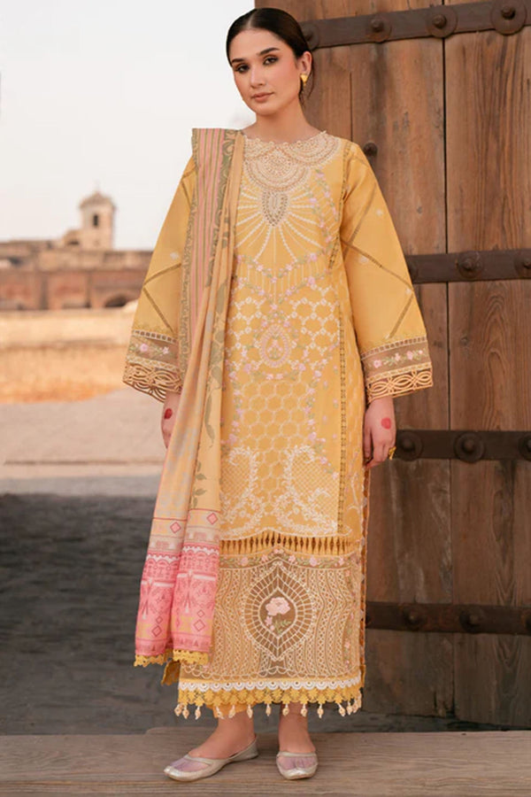 Mastani By Parishay Unstitched 3 Piece Emb Lawn Vol-02 Collection'2025-MI-11 - Yellow