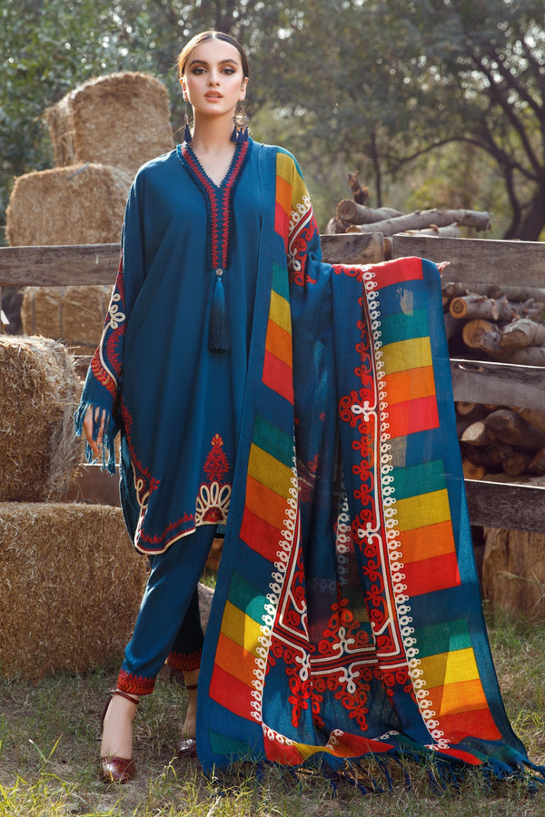 M Prints by Maria B Unstitched 3 Piece Winter Shawls Collection'2022-MPT-1603-A