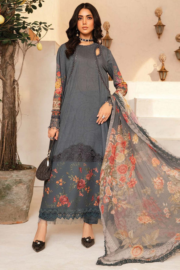 M Prints By Maria B Unstitched 3 Piece Luxury Emb Lawn Eid 2 Edit Collection'2024-MPT-2202-B