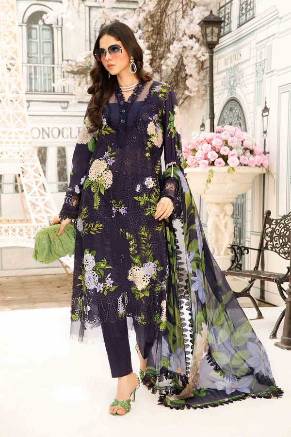 M.Prints By Maria B Unstitched 3 Piece Eid Edit Summer Collection'2025-MPT-02-B - Blue