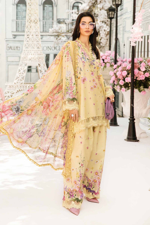 M.Prints By Maria B Unstitched 3 Piece Eid Edit Summer Collection'2025-MPT-03-A - Yellow
