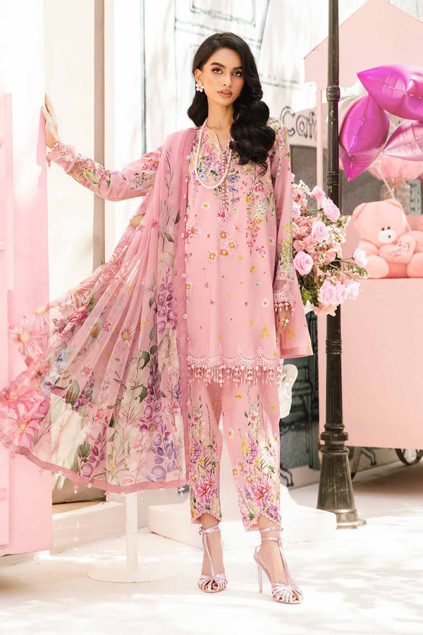 M.Prints By Maria B Unstitched 3 Piece Eid Edit Summer Collection'2025-MPT-03-B - Pink