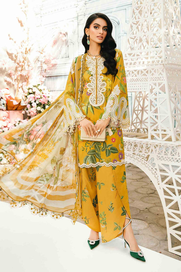 M.Prints By Maria B Unstitched 3 Piece Eid Edit Summer Collection'2025-MPT-04-B - Mustard