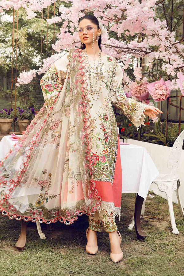 M.Prints By Maria B Unstitched 3 Piece Eid Edit Summer Collection'2025-MPT-05-A - Off White