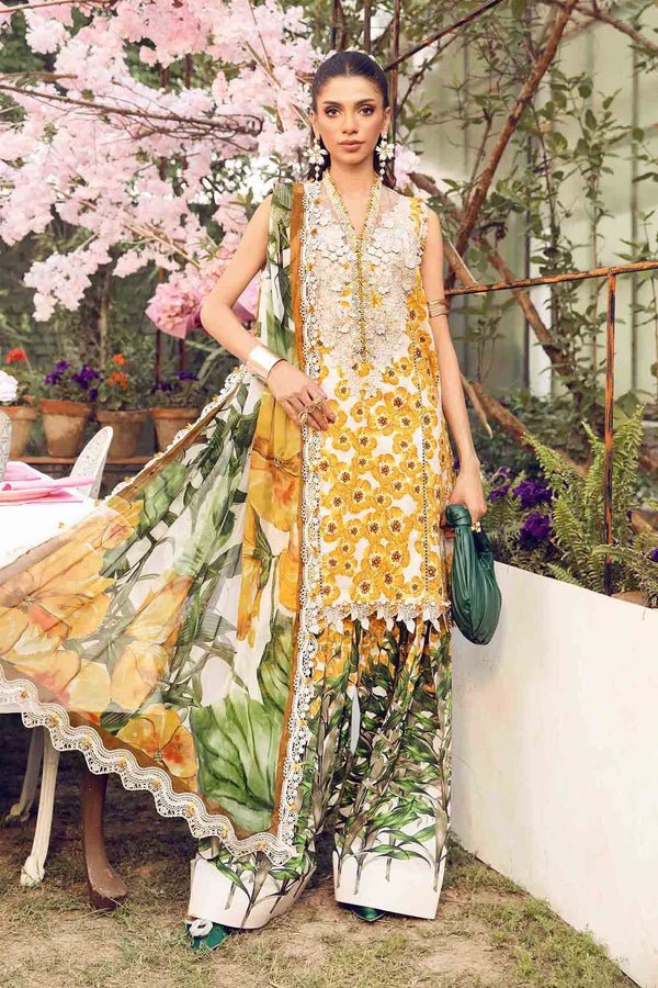 M.Prints By Maria B Unstitched 3 Piece Eid Edit Summer Collection'2025-MPT-06-A - Yellow