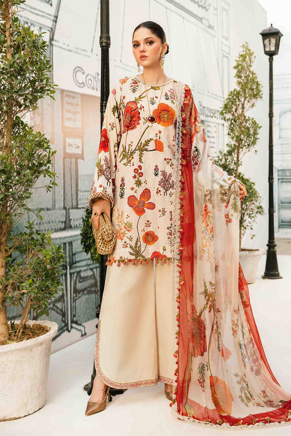 M.Prints By Maria B Unstitched 3 Piece Eid Edit Summer Collection'2025-MPT-07-A - Skin