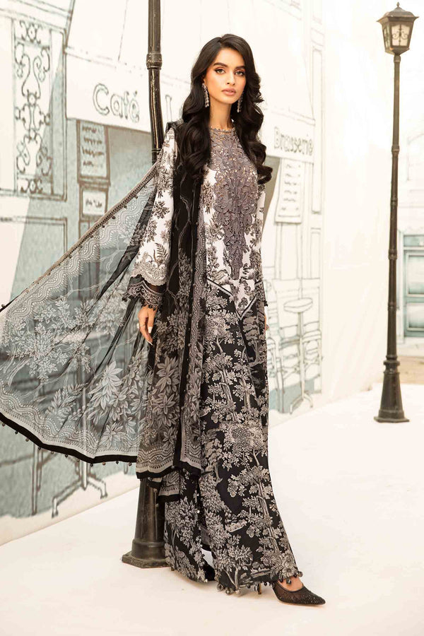 M.Prints By Maria B Unstitched 3 Piece Eid Edit Summer Collection'2025-MPT-08-B - Off White