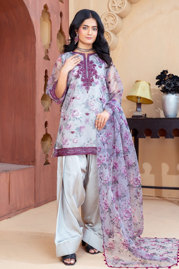 Mera Farshi Jora By Noorma Kaamal Stitched 3 Piece Exc Eid Vol-02 Collection'2025-NK-FS-11 - Grey