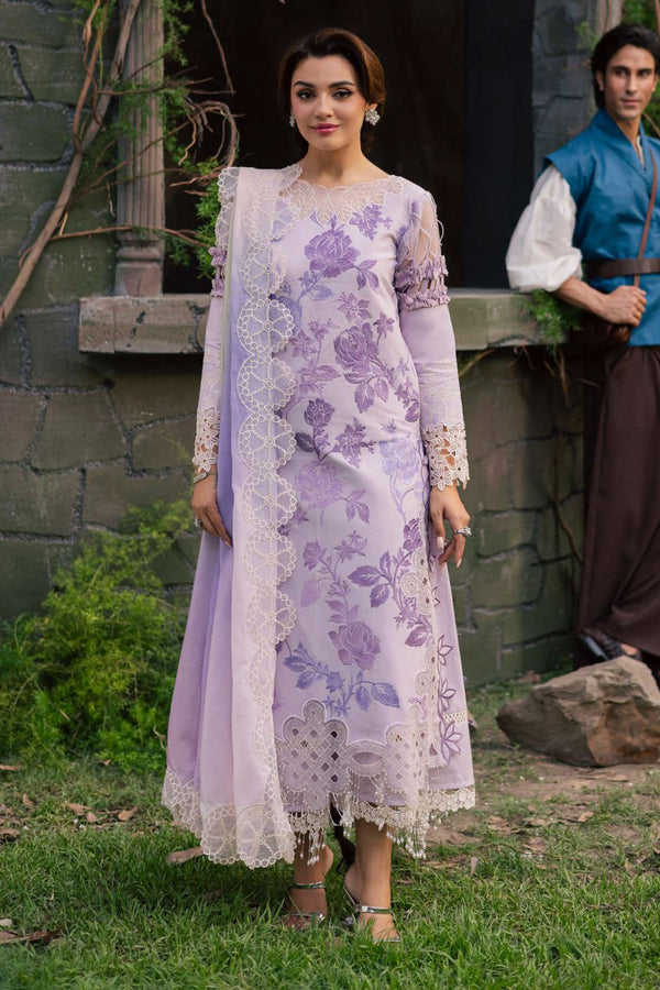 Enchanted Tales By Parishay Unstitched 3 Piece Luxury Lawn Collection'2025-P-ET-08 - Lilac