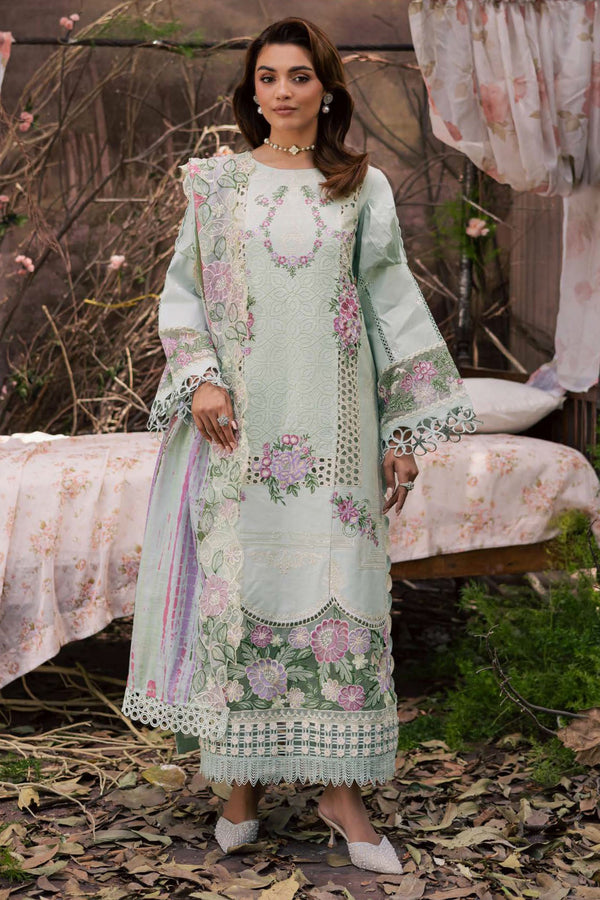 Enchanted Tales By Parishay Unstitched 3 Piece Luxury Lawn Collection'2025-P-ET-11 - Sky