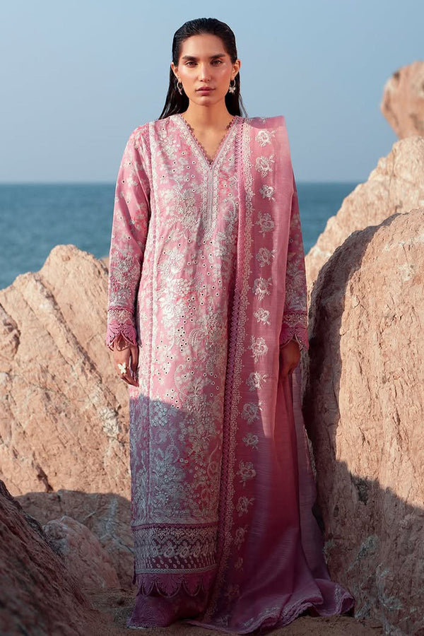 Summer Together By Afrozeh Unstitched 3 Piece Lawnkari Vol-03 Collection-AL-10-Pearls - Pink