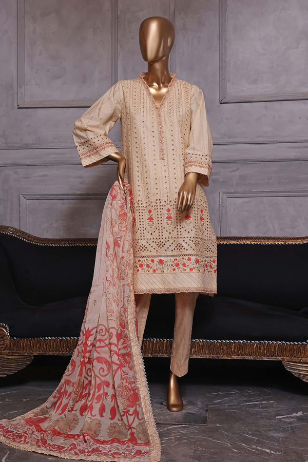Bin Saeed Stitched 3 Piece Dhagga Kari Summer Collection'2023-RDS-03-Skin