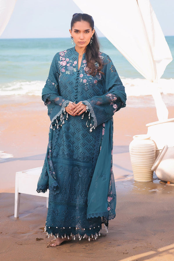 Hania By Imrozia Unstitched 3 Piece Luxury Lawn Collection-SL-86-Mirha - Blue