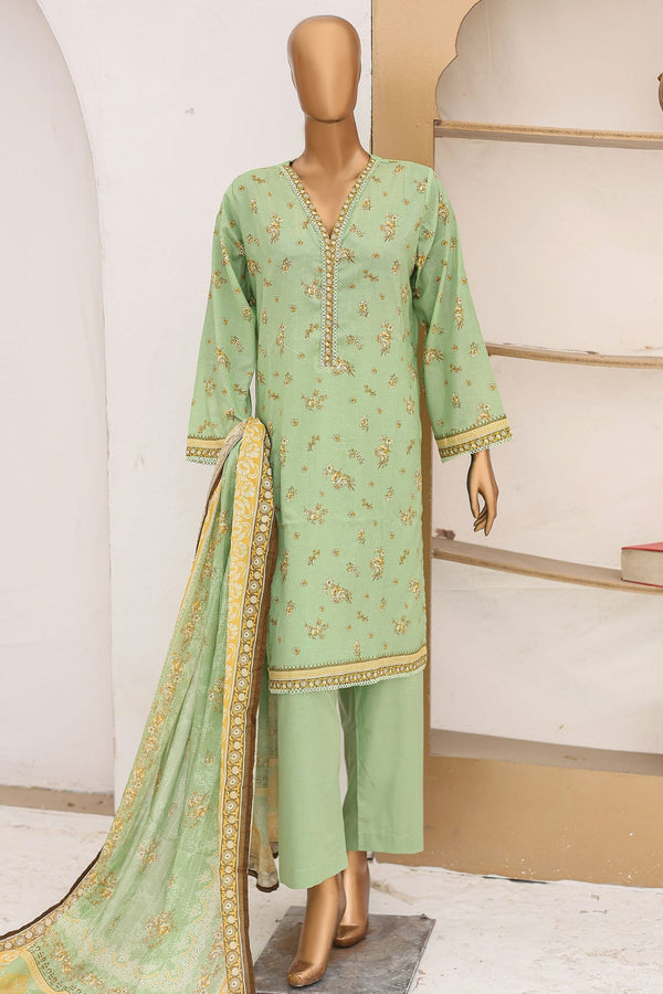Bin Saeed Stitched 3 Piece Printed Lawn Vol-16 Collection'2024-SM-915-Pista