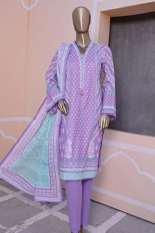 Maryum Noor by Bin Saeed Stitched 3 Piece Printed Lawn Vol-02 Collection'2023-SMLF-027-Purple