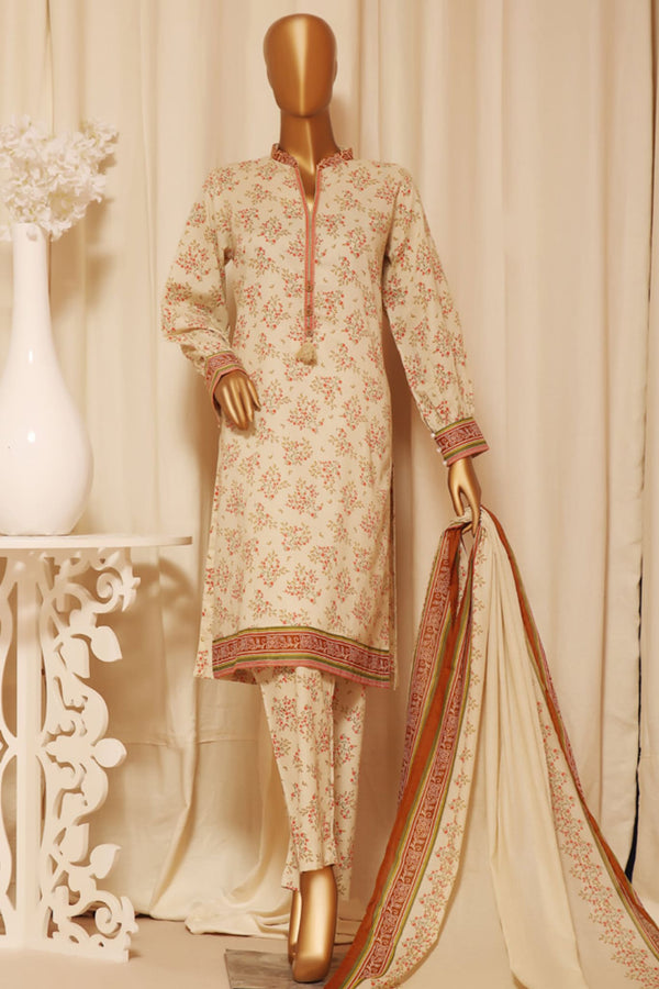 Bin Saeed Stitched 3 Piece Printed Lawn Collection'2023-SMLF-0508-Skin