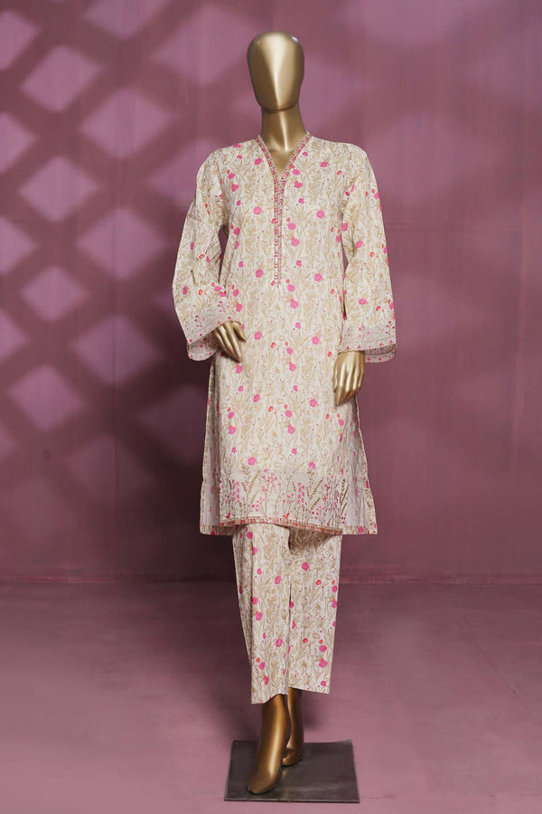 Naz by Bin Saeed Stitched 2 Piece Emb Lawn Collection'2023-SMLSTF-65-Skin