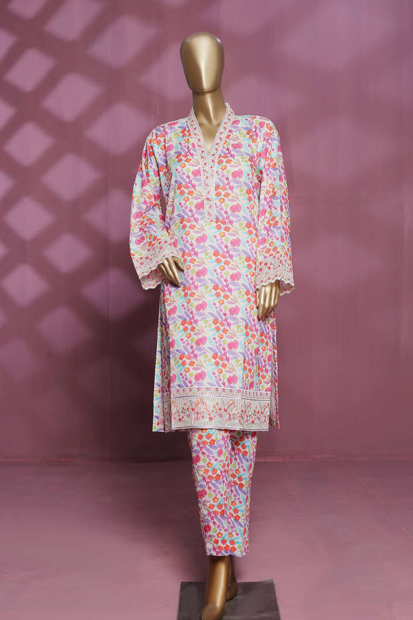 Naz by Bin Saeed Stitched 2 Piece Emb Lawn Collection'2023-SMLSTF-70-Multi