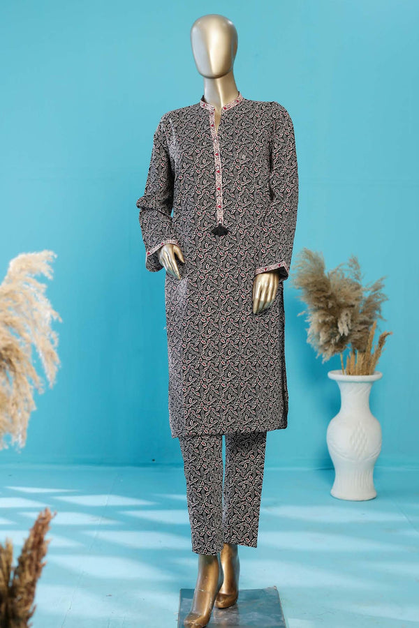 Bin Saeed Stitched Co Ords Printed Lawn Collection'2023-SMLSTF-022-Black