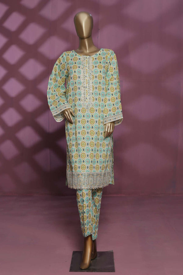 Naz by Bin Saeed Stitched 2 Piece Emb Lawn Collection'2023-SMLSTF-058-Pista