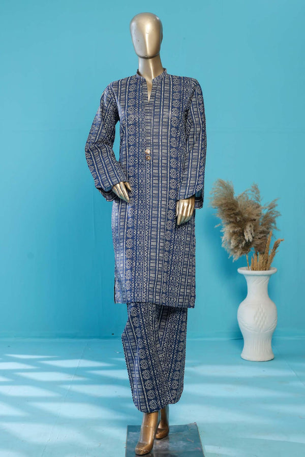 Bin Saeed Stitched Co Ords Printed Lawn Collection'2023-SMLSTF-063-Blue