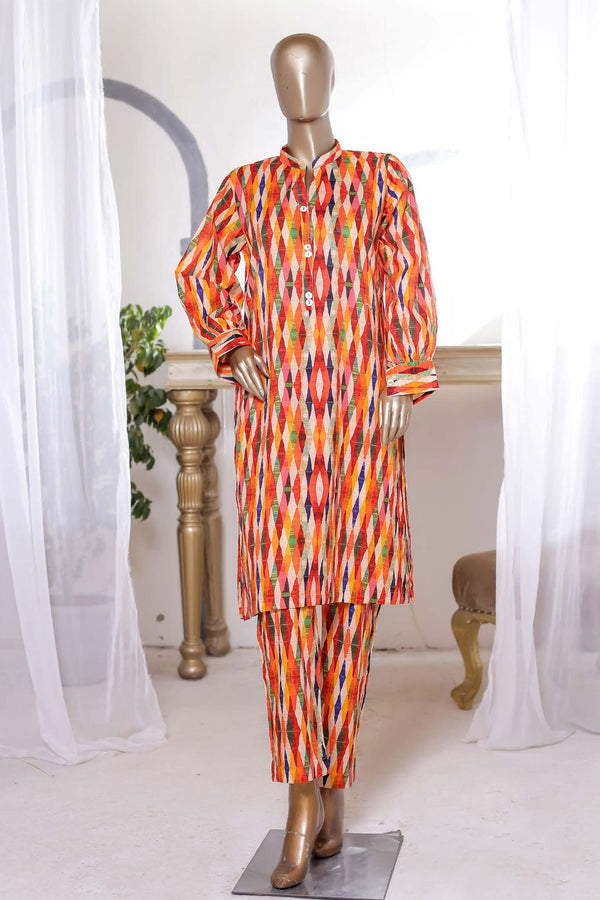 Bin Saeed Stitched Co Ords Printed Lawn Collection'2023-SMLSTF-066-Multi
