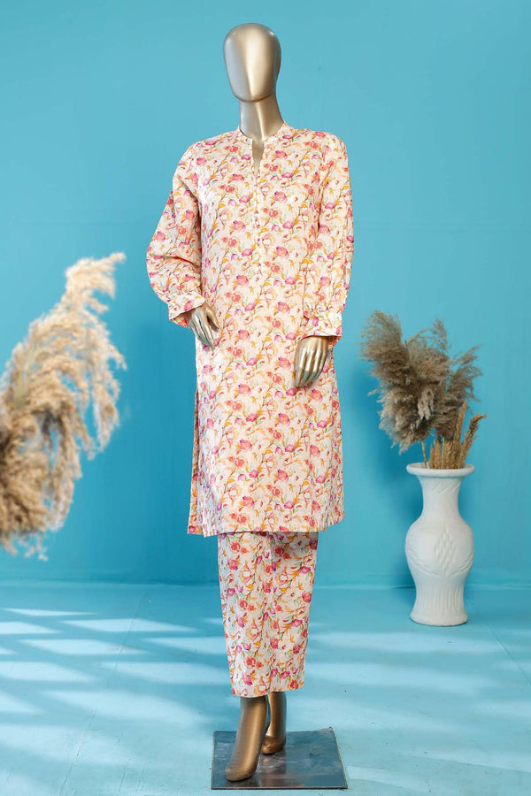 Bin Saeed Stitched Co Ords Printed Lawn Collection'2023-SMLSTF-067-Pink