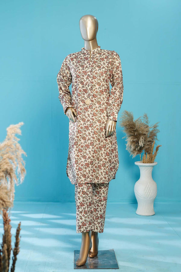 Bin Saeed Stitched Co Ords Printed Lawn Collection'2023-SMLSTF-073-Skin