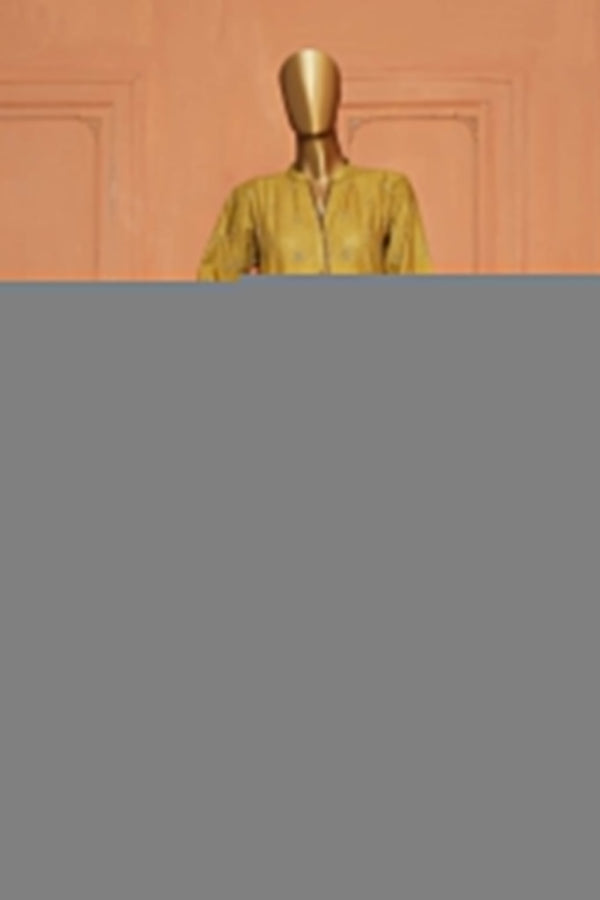 Bin Saeed Stitched 3 Piece Chikankari Lawn Collection'2023-SMLSTF-47-Yellow